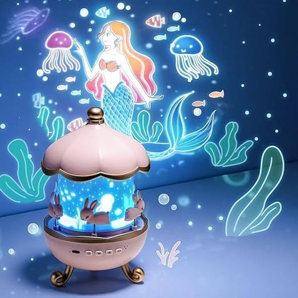 đ° Bunny's Carousel Night Light Projector đ§ââī¸