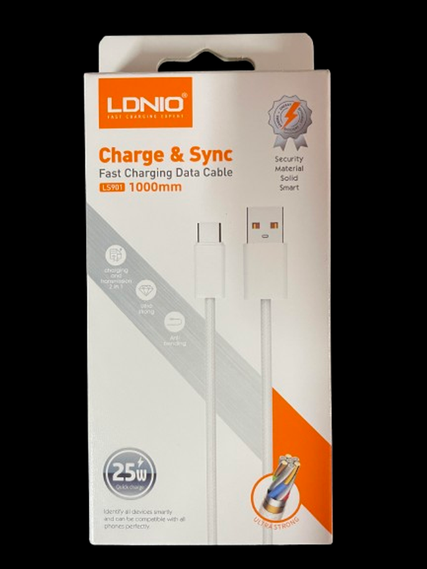 LDNIO Fast Charging Data Cable 25w (LS901 1000mm) - Image 2