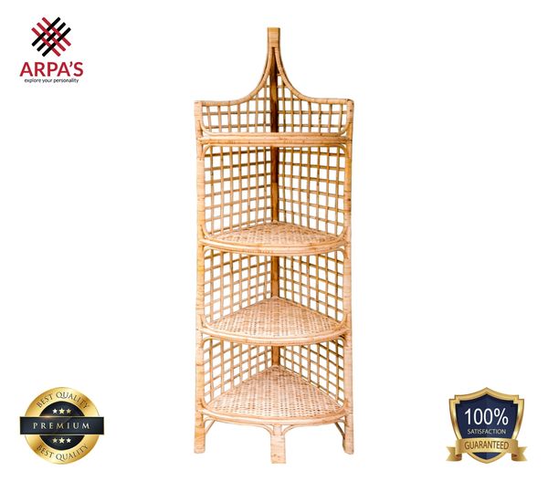 Rattan Corner Shelf