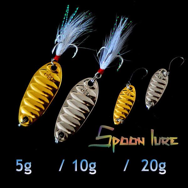 2 pcs Luya bait sequins remote cast shell spoon type iron plate sequins fake bait blood trough feather hook 5g 10g 20g Spoon Lure