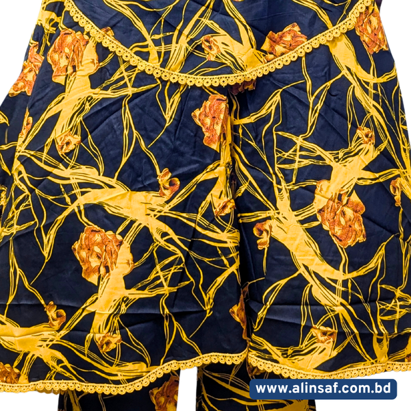 লিলেন খিমার প্লাজু সেট - LINEN KHIMAR PLAZO SET - Image 2