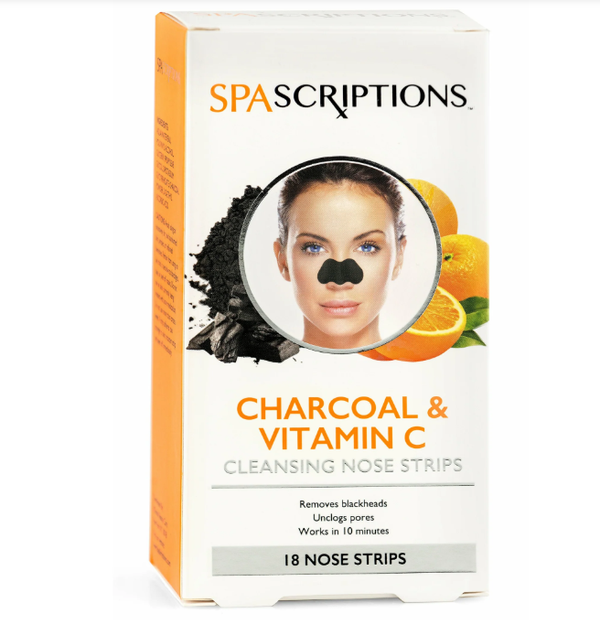 Spascriptions Charcoal & Vitamin C Cleansing Nose Strips – 18 Strips (COS253)