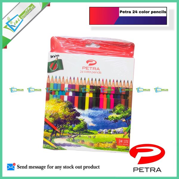 Petra Color Pencils 3.5 mm Diameter Pack of 24 Colors shade