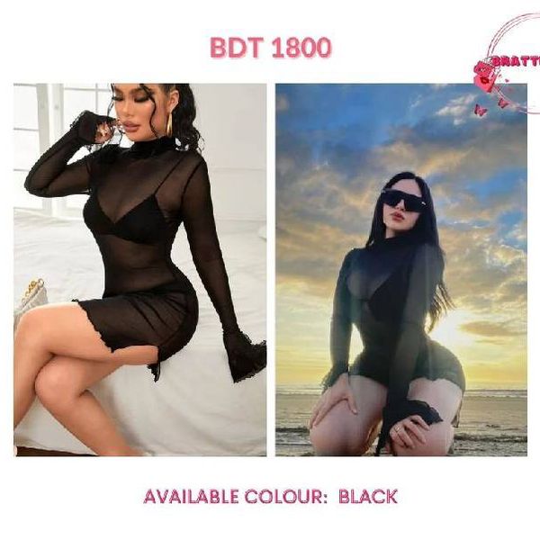 Black Mesh Dress