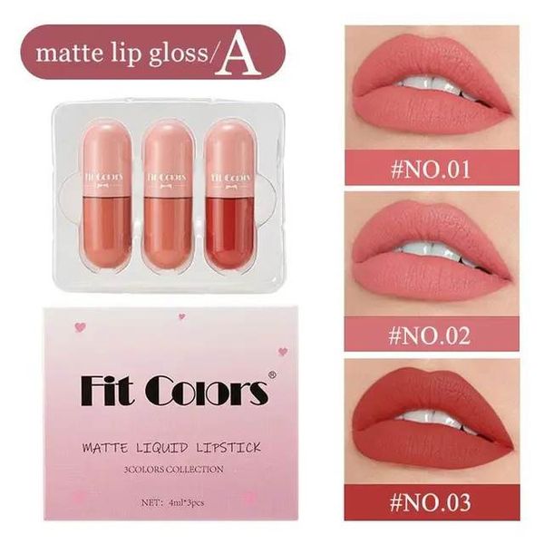 Fit color matte lipstick. 3 pcs Set