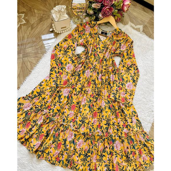 Yellow Floral gown
