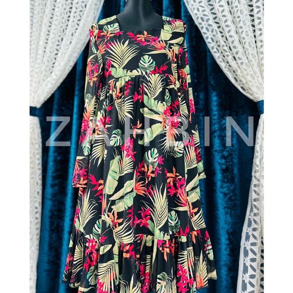 Black Floral gown