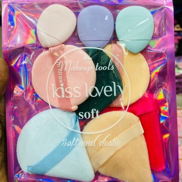 All in 1 makeup puff set