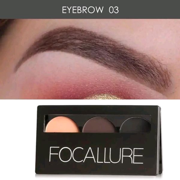 FOCALLURE 3 Colors Eyeshadow Eyebrow Powder