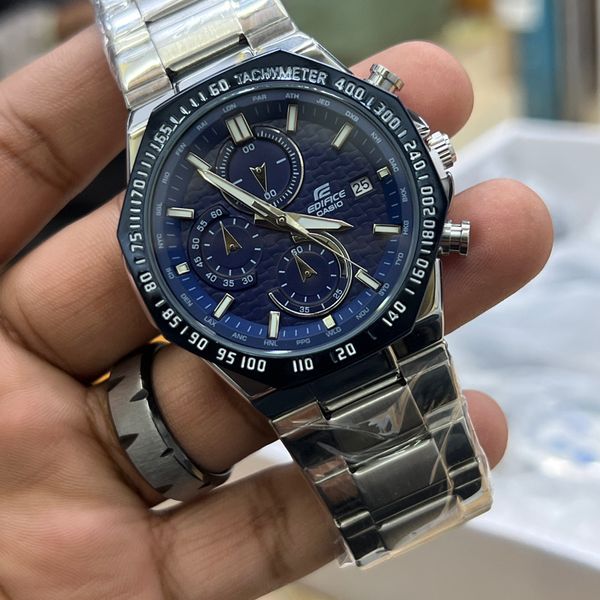 Edifice EQB 1100 silver ch blue Shajan