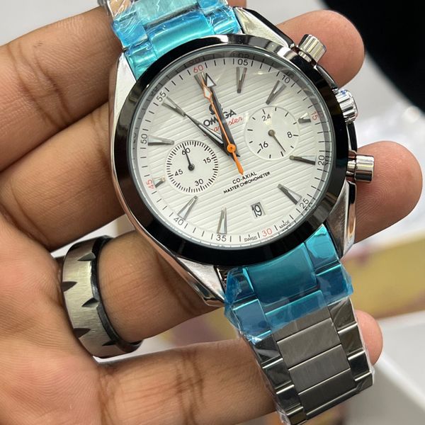 OMEGA SEAMASTER F.S,BLK BEZEL,WHITE DIAL,ORANGE HAND