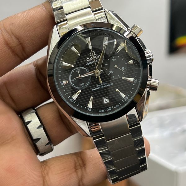OMEGA SEAMASTER F.S,BLK BEZEL,BLACK DIAL