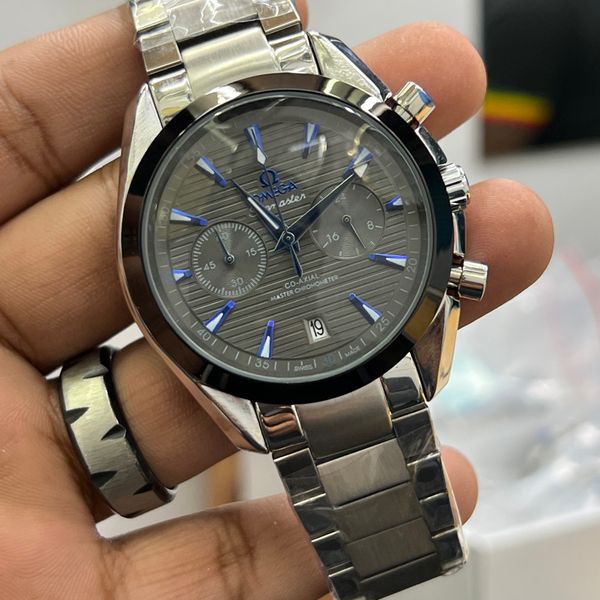 OMEGA SEAMASTER F.S,BLK BEZEL,GREY DIAL,BLU-DIGIT