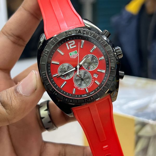 TAG FORMULA 1 BLK CASE, RED BELT AND DIAL