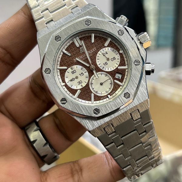 AP CHRONO FS, BROWN DIAL, WHITE SUB,