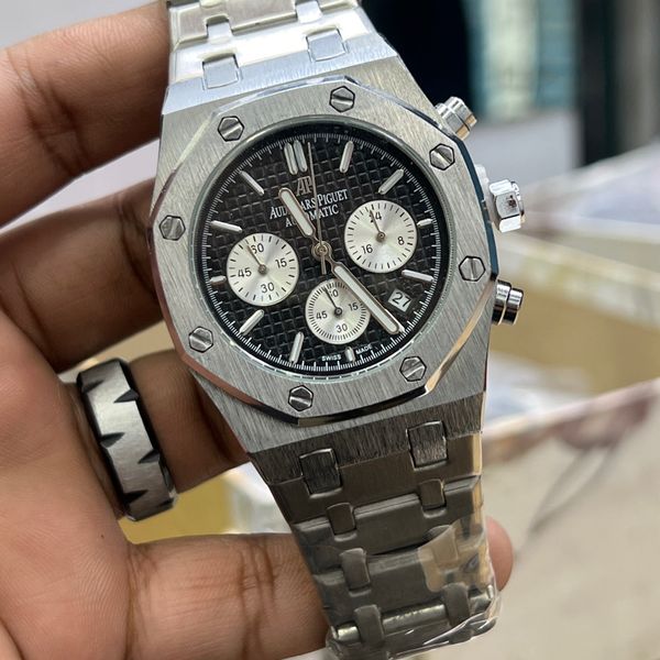 AP CHRONO BHARI BLK DIAL, WHITE SUB SHAKKHAR
