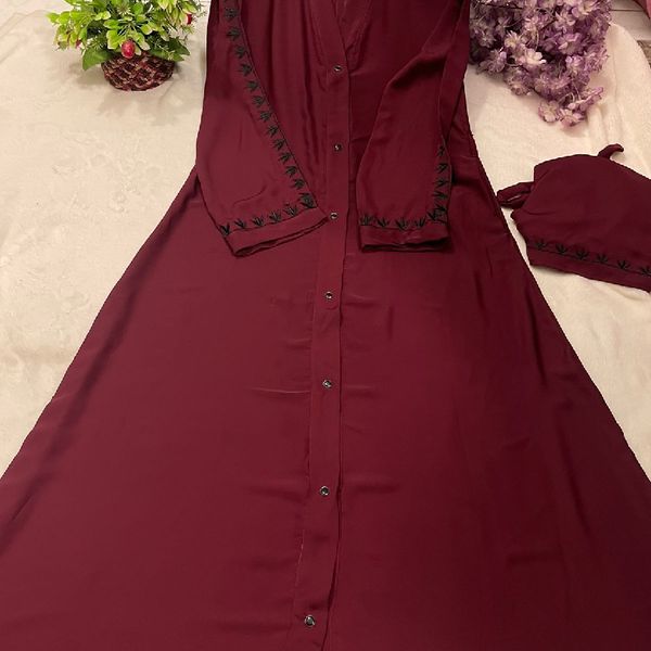New Embroidery Abaya Borka with Hijab