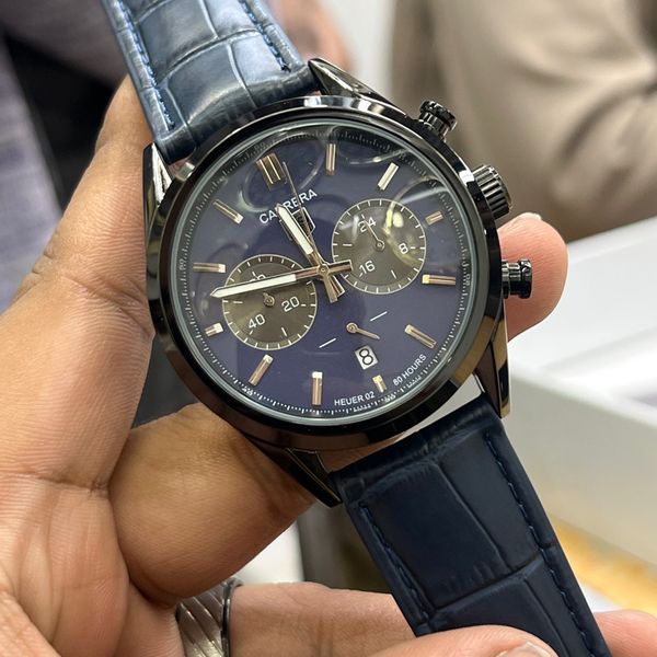 TAG BELT 2 CHRONO BLACK BODY BLU BELT,DIAL SHAJAN