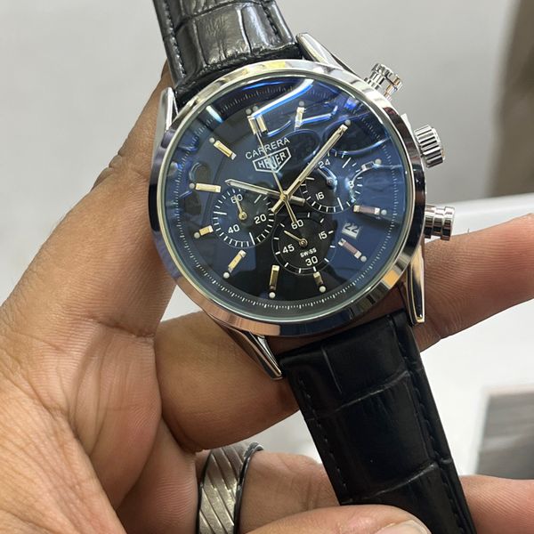 TAG BELT 3CHRONO SILVER BODY BLK BELT,DIAL RUBEL
