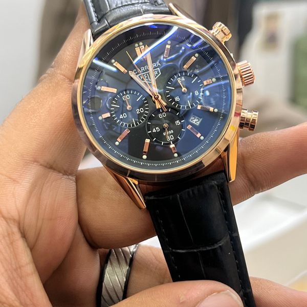 TAG BELT 3 CHRONO RG BODY BLK BELT,DIAL RUBEL