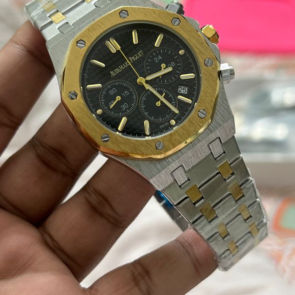 AP CHRONO GOLD TWO TONE BLACK DIAL SHAJAN