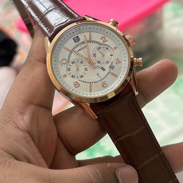 TAG BELT NUMBER DIGIT RG BODY BROWN BELT,WHITE DIAL RUBEL