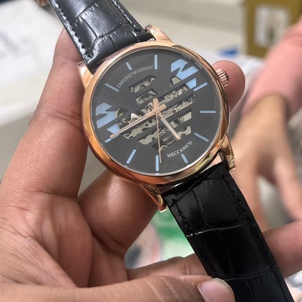 ARMANI EAGLE BLK DIAL BLK BELT,RG BODY