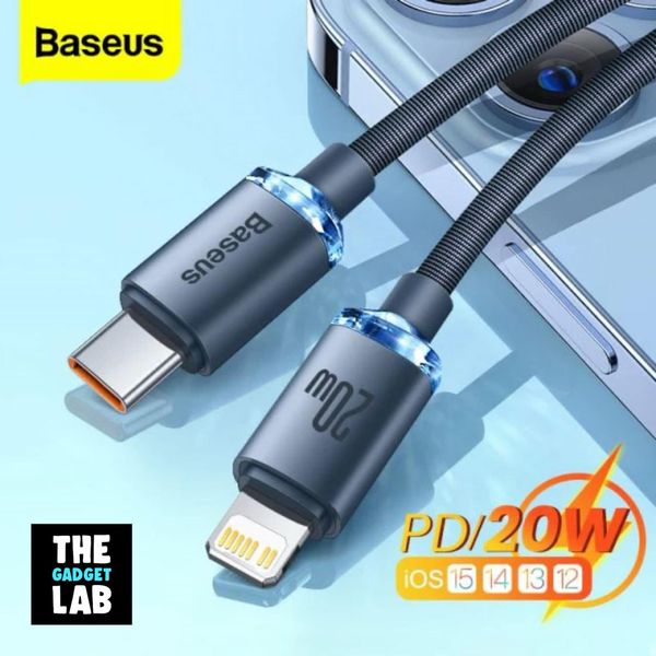 Baseus Crystal Shine Series 20W Fast Charging Type-C To Lightning Data Cable (CAJY000201) (iPhone cable)