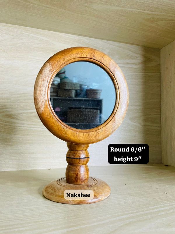 Wooden Stand Mirror