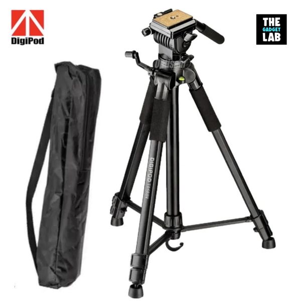 Best Quality Video Tripod For DSLR, Camcorder, Smartphone- DIGIPOD TR-688V (5.5 Feet)