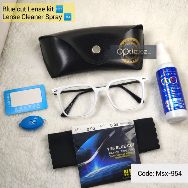 Milk White Stylish BlueCut Eyewear