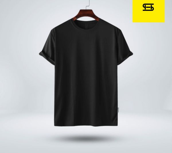 Solid black T-shirt
