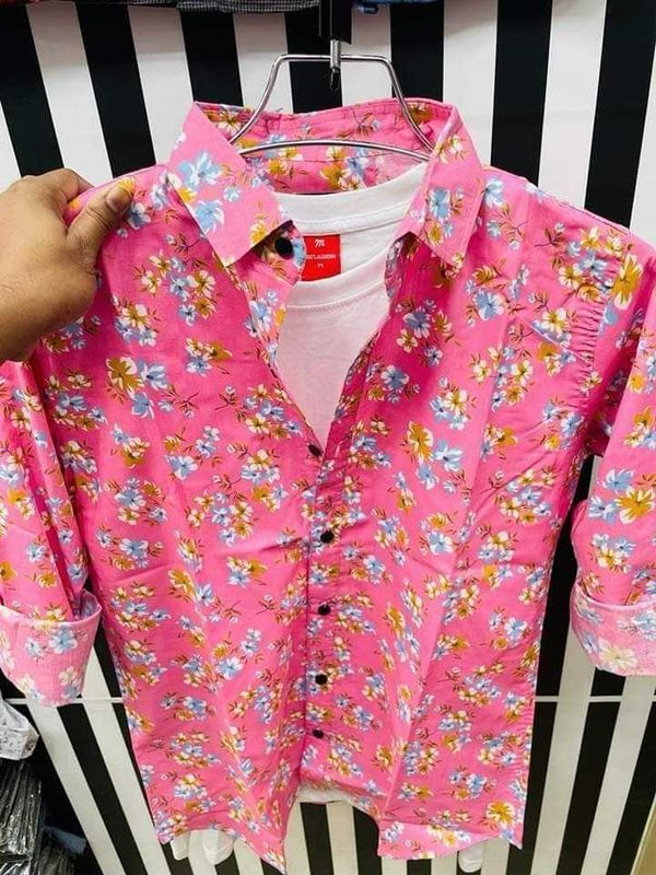 Pure cotton Pink shirt for men