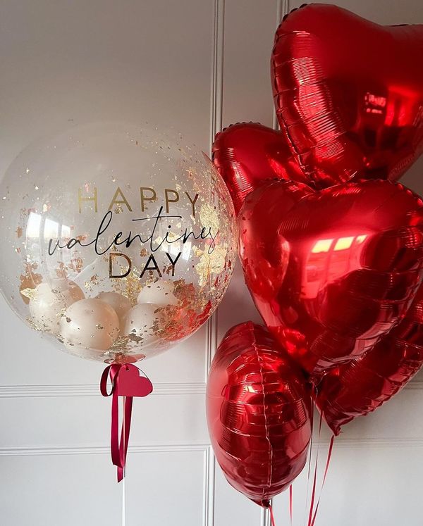 Valantine Transparent & Heart Balloons its Customizable
