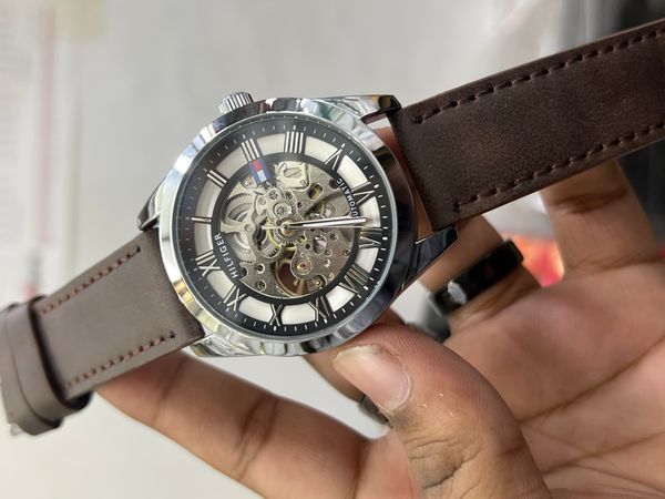 TOMMY HILFIGER AUTO BELT BROWN