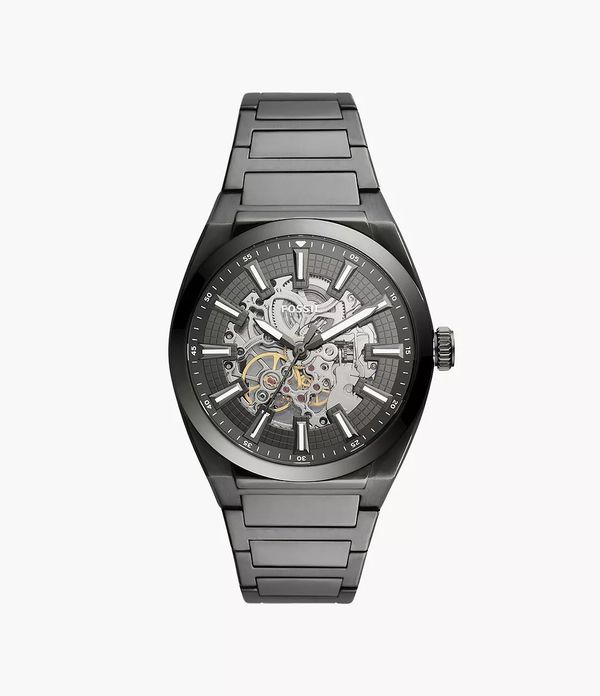Fossil Everett Automatic Smoke Stainless Steel Watch
