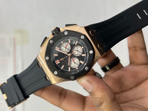 AP BELT CHRONOGRAPH ROSE GOLD BLK