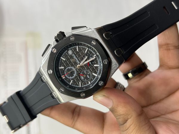AP BELT CHRONOGRAPH BLK SILVER RED KATA