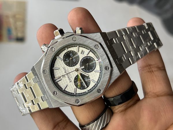 AP CHRONO FS, WHITE DIAL, BLK SUB,