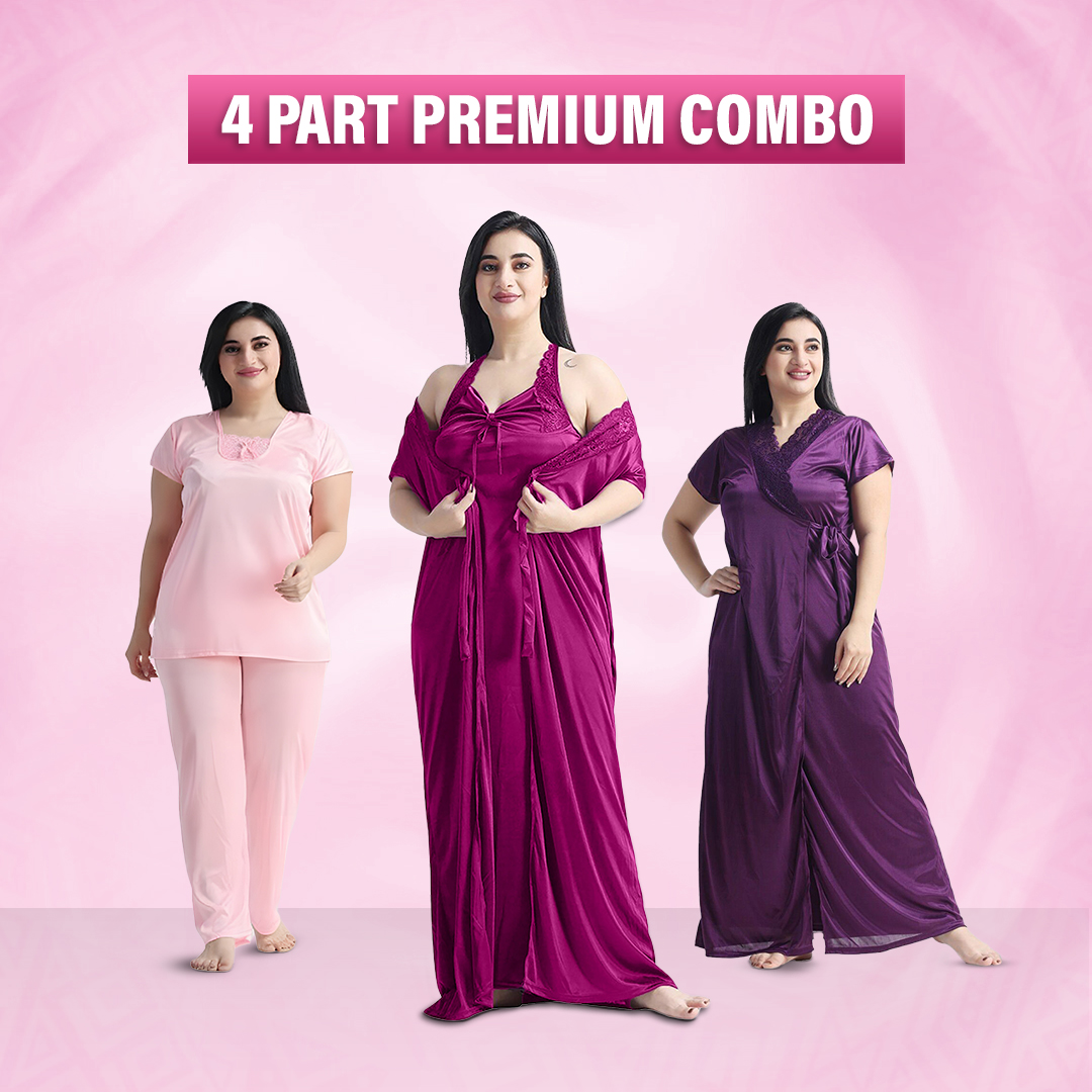 4 Part Premium Nightwear Combo