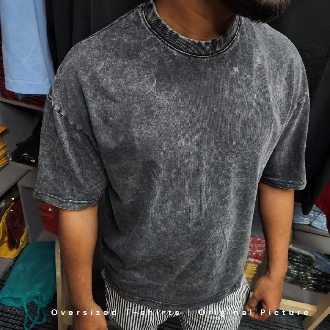 Acid Wash Drop Shoulder T-Shirt