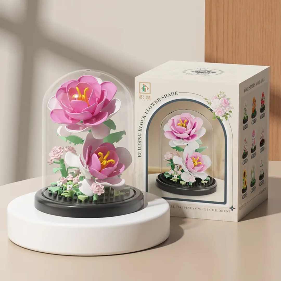 Transparent Cover Flower Bricks