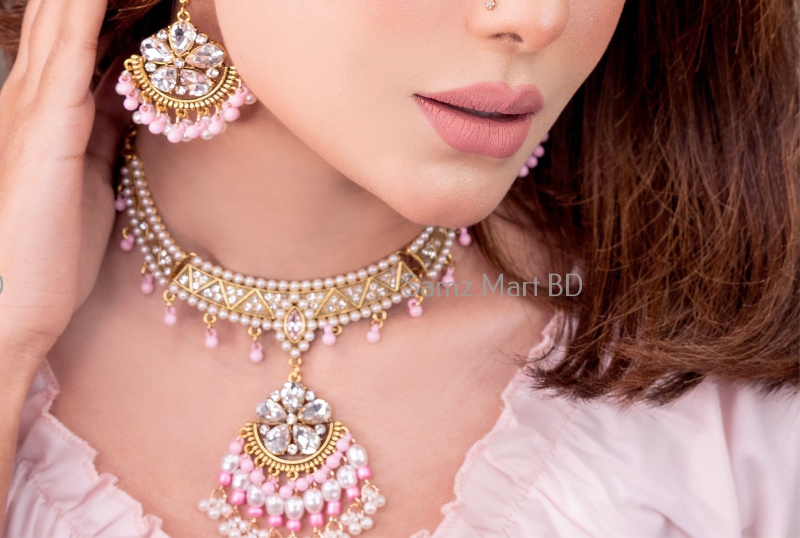 Luxury Pink Jhumka