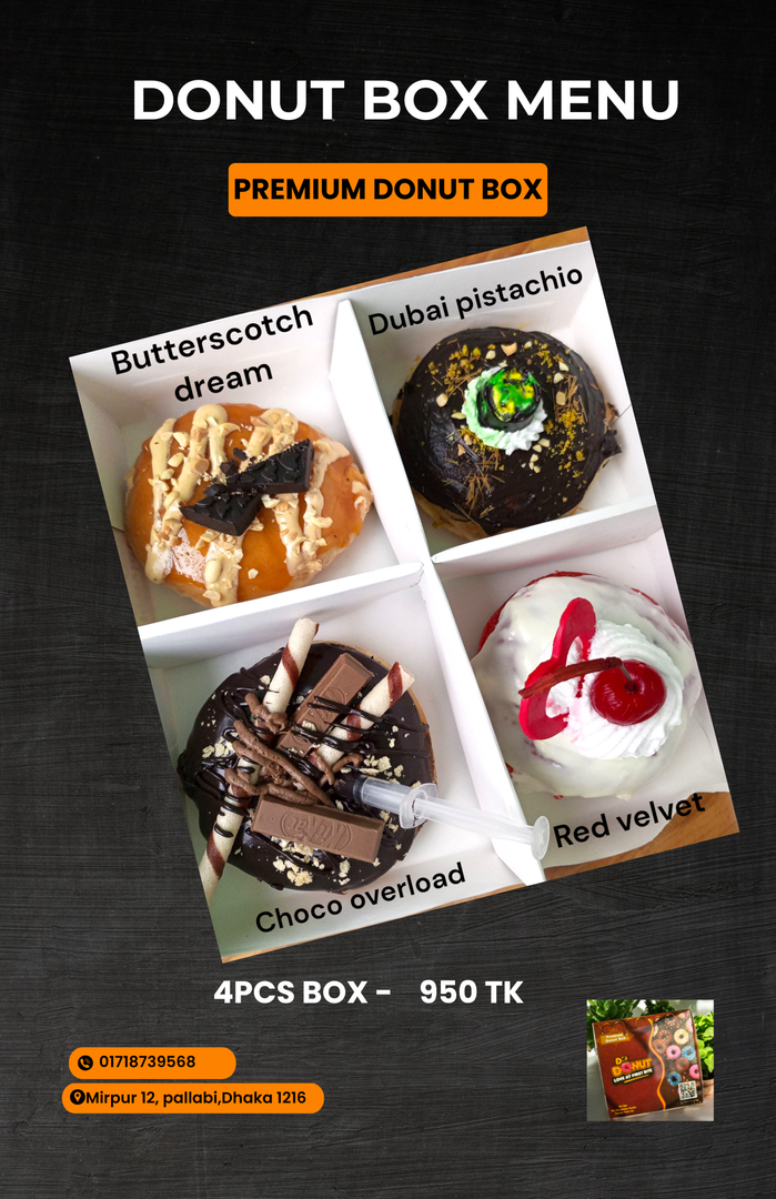 “D-তে Donut – A Taste of Luxury, One Bite at a Time” Premium box ❣️❣️
