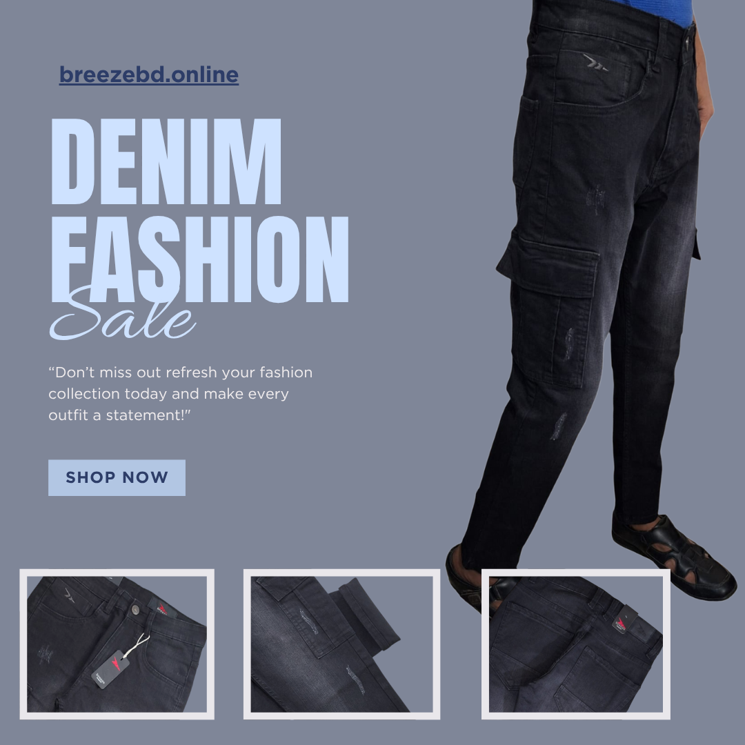 Black Torns Premium Denim Jeans Cargo
